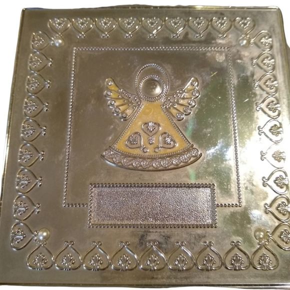 Silver toned trinket box with Angel top - Picture 2 of 6